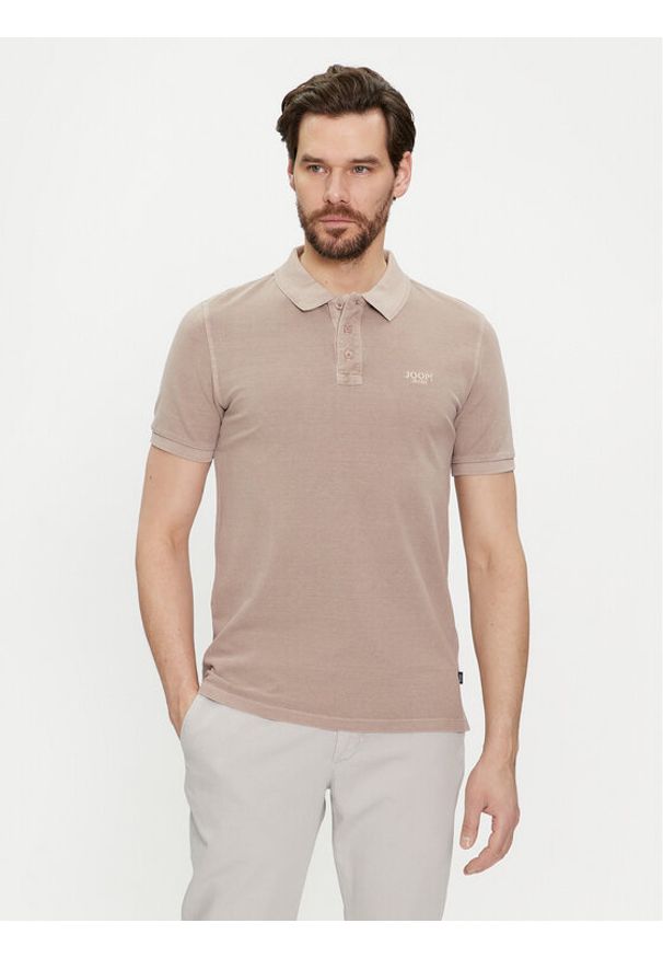 JOOP! Jeans Polo 02Ambrosio 30037489 Brązowy Modern Fit. Typ kołnierza: polo. Kolor: brązowy. Materiał: bawełna