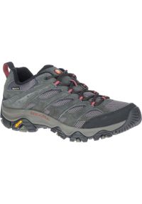 Buty Merrell Moab 3 Goretex trekkingowe szare. Kolor: szary. Materiał: gore-tex, materiał. Technologia: Gore-Tex. Sport: turystyka piesza