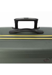 Wittchen - Duża walizka z ABS-u delikatnie żłobiona. Kolor: zielony. Materiał: guma. Wzór: kolorowy #4