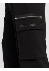 Karl Lagerfeld - KARL LAGERFELD Spodnie dresowe 705013 524910 Czarny Regular Fit. Kolor: czarny. Materiał: bawełna #3