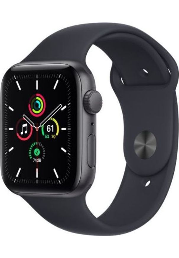APPLE - Smartwatch Apple Watch SE GPS 44mm Space Grey Alu Midnight Sport Czarny (MKQ63WB/A). Rodzaj zegarka: smartwatch. Kolor: czarny. Styl: sportowy