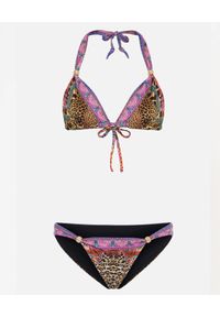 Camilla - CAMILLA - Wzorzyste bikini Xanadu Rising Ball. Kolor: brązowy. Materiał: tkanina. Wzór: nadruk, aplikacja, motyw zwierzęcy, kolorowy