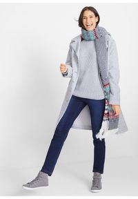 bonprix - Jegginsy z wysoką talią z wygodnym paskiem, z elastycznego, termoaktywnego materiału. Kolor: niebieski #3