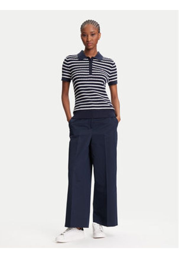TOMMY HILFIGER - Tommy Hilfiger Sweter Fine WW0WW41474 Granatowy Regular Fit. Kolor: niebieski