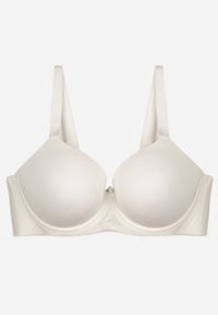 Born2be - Biały Gładki Biustonosz Klasyczny Idahlina. Kolor: biały. Wzór: gładki #4