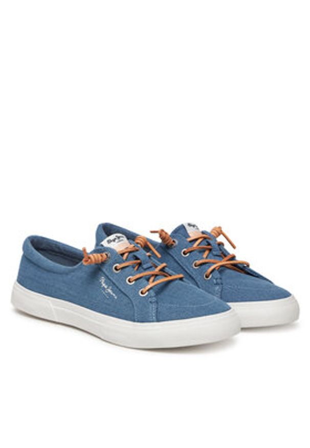 Pepe Jeans Sneakersy Kenton Denim PLS31602 Niebieski. Kolor: niebieski. Materiał: materiał