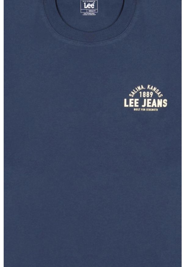 Lee - MĘSKA KOSZULKA LEE SMALL LOGO TEE RIVET NAVY 112376517