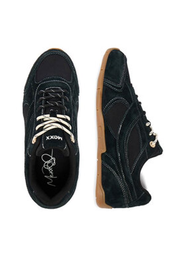 MEXX Sneakersy EO-MI001011061W Czarny. Kolor: czarny. Materiał: skóra, zamsz