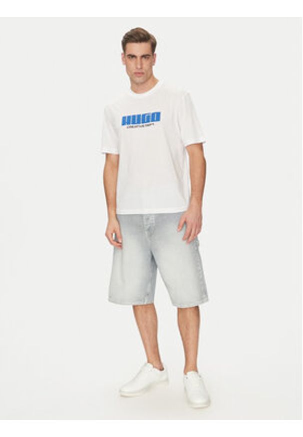 Hugo - HUGO T-Shirt Newromi 50542934 Czarny Regular Fit. Kolor: czarny. Materiał: bawełna