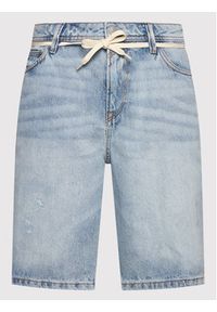 Tom Tailor Denim Szorty jeansowe 1032259 Błękitny Loose Fit. Kolor: niebieski. Materiał: jeans