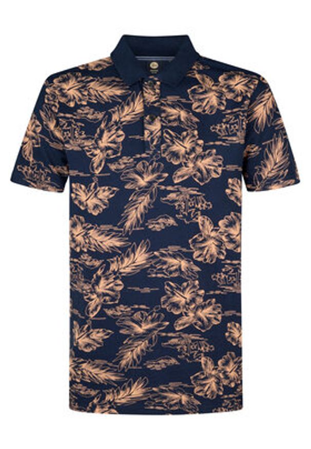 Petrol Industries Polo M-1050-POL911 Granatowy Regular Fit. Typ kołnierza: polo. Kolor: niebieski. Materiał: bawełna