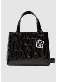 Armani Exchange - ARMANI EXCHANGE Mała czarna torebka klasyczna. Kolor: czarny. Rozmiar: małe. Styl: klasyczny