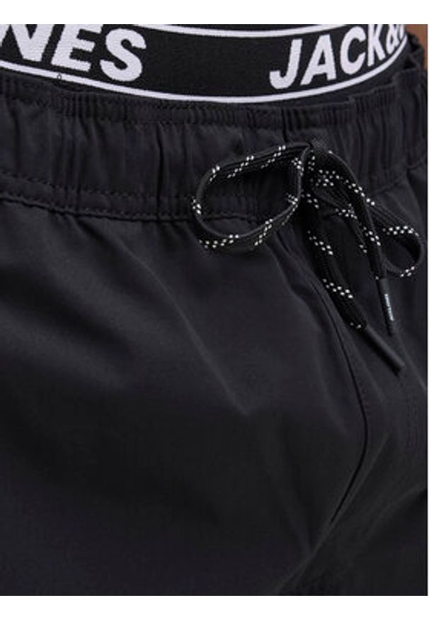 Jack & Jones - Jack&Jones Szorty kąpielowe Maui 12272949 Czarny Regular Fit. Kolor: czarny. Materiał: syntetyk