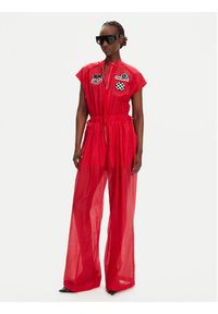Pinko - PINKO Kombinezon Miguel 105239 A2M7 Czerwony Regular Fit. Kolor: czerwony. Materiał: bawełna #3
