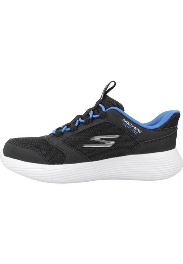 skechers - Kapcie SKECHERS RUN 400 V2 TURBO BRISK Czarny. Kolor: czarny. Materiał: syntetyk, tkanina. Styl: sportowy. Model: Skechers Sport. Sport: bieganie