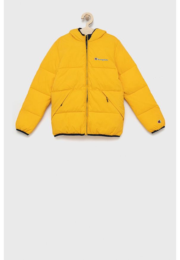 Champion Kurtka dziecięca kolor żółty. Kolor: żółty. Materiał: materiał