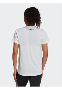 Adidas - adidas Koszulka techniczna 3-Stripes Sport Brand Love T-Shirt HK6514 Biały Regular Fit. Kolor: biały. Materiał: syntetyk #6
