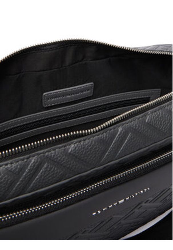 TOMMY HILFIGER - Tommy Hilfiger Saszetka Th Flag Computer Bag AM0AM14428 Szary. Kolor: szary. Materiał: skóra