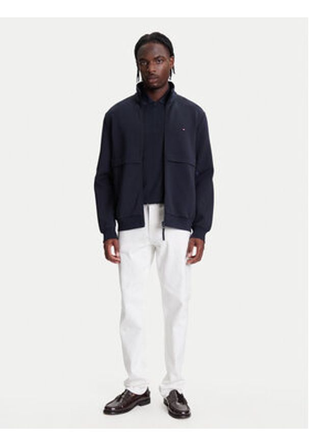 TOMMY HILFIGER - Tommy Hilfiger Bluza Permormance MW0MW41227 Granatowy Regular Fit. Kolor: niebieski. Materiał: syntetyk, bawełna