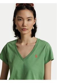 Polo Ralph Lauren T-Shirt 211902403009 Zielony Straight Fit. Typ kołnierza: polo. Kolor: zielony. Materiał: bawełna #5