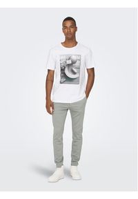 Only & Sons T-Shirt 22026378 Biały Regular Fit. Kolor: biały. Materiał: bawełna #4