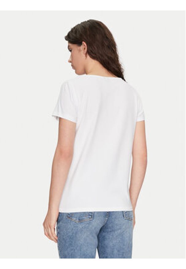 Pieces T-Shirt Silly 17156926 Biały Regular Fit. Kolor: biały. Materiał: bawełna