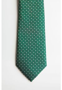 Mango Man - Krawat Rombo. Kolor: zielony. Materiał: tkanina, poliester #4