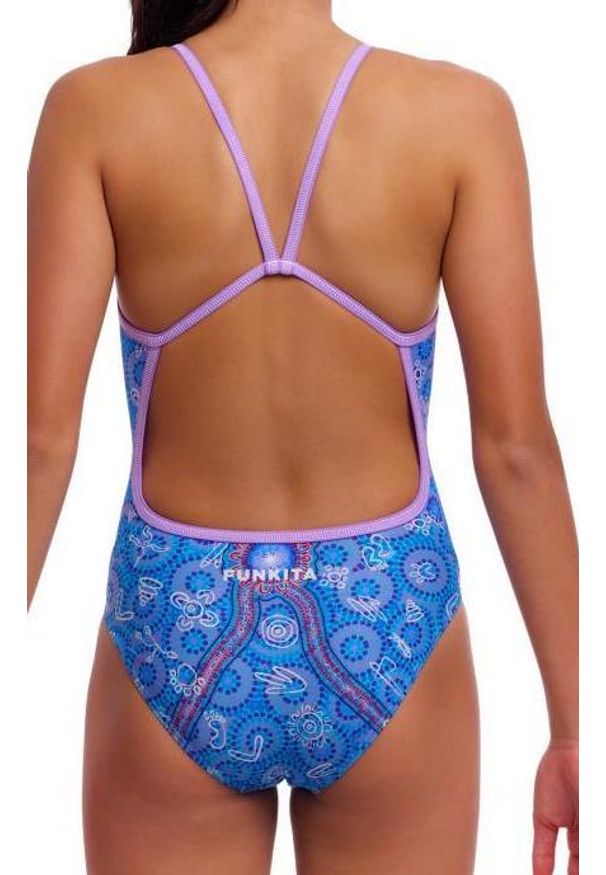 FUNKITA - Strój do pływania dziewczęcy Funkita Sea Dreams - Single Strap. Kolor: niebieski