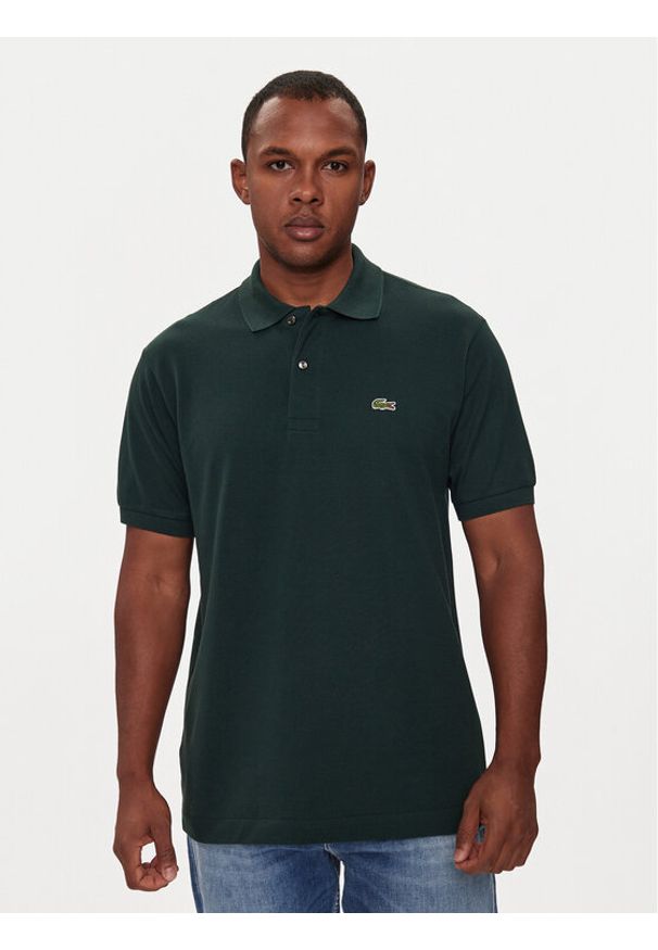 Lacoste Polo L1212 Zielony Regular Fit. Typ kołnierza: polo. Kolor: zielony. Materiał: bawełna