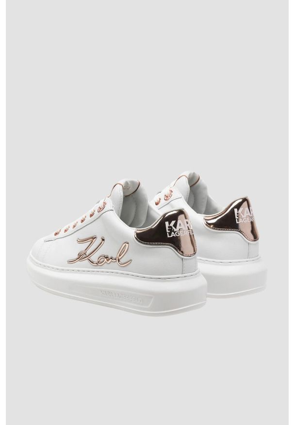 Karl Lagerfeld - KARL LAGERFELD Białe sneakersy damskie KAPRI Signia, Rozmiar 38. Okazja: na co dzień. Kolor: biały