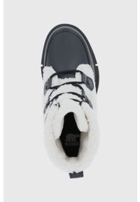 sorel - Sorel Śniegowce dziecięce Exploer II Joan kolor czarny. Nosek buta: okrągły. Zapięcie: sznurówki. Kolor: czarny. Materiał: guma #5