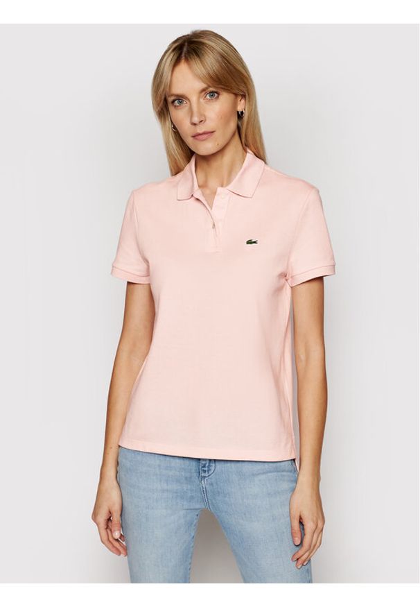 Lacoste Polo PF7839 Różowy Regular Fit. Typ kołnierza: polo. Kolor: różowy. Materiał: bawełna