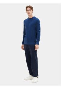Tom Tailor Sweter 1038612 Niebieski Regular Fit. Kolor: niebieski. Materiał: bawełna #3