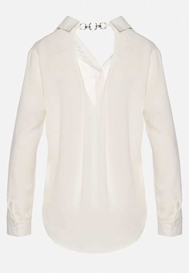 Born2be - Biała Koszula z Regulacją przy Rękawach Adevere. Okazja: na co dzień. Typ kołnierza: kołnierzyk klasyczny. Kolor: biały. Materiał: jeans. Długość rękawa: długi rękaw. Długość: długie. Styl: klasyczny, casual, elegancki