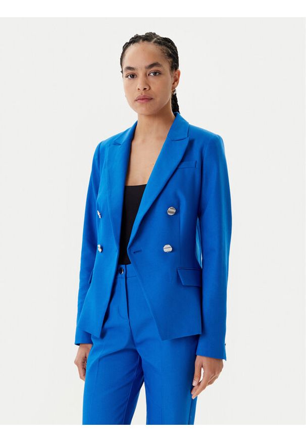 Morgan Marynarka 251-VPKY.F Niebieski Slim Fit. Kolor: niebieski. Materiał: syntetyk, bawełna