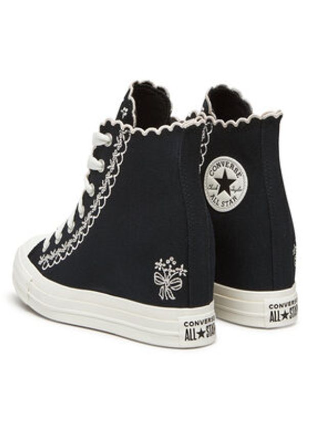 Converse Trampki Chuck Taylor All Star Wedge A13546C Czarny. Kolor: czarny. Materiał: materiał