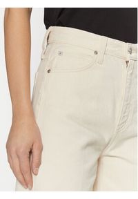 Calvin Klein Jeansy K20K208018 Écru Wide Leg. Kolor: kremowy #4