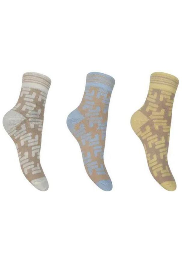 Fila 3-pack damskie skarpetki ponad kostkę lato 39-42. Kolor: żółty, niebieski, wielokolorowy