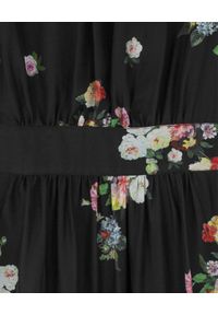 JENESEQUA - Jedwabna sukienka Annecy. Kolor: czarny. Materiał: jedwab. Wzór: aplikacja, ażurowy, kwiaty, nadruk. Styl: klasyczny #4