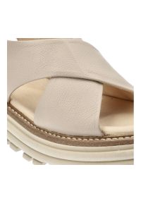 Beżowe Sandały Simen Modne Obuwie Damskie. Kolor: beżowy. Sezon: lato. Styl: elegancki #6