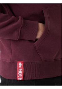 Alpha Industries Bluza Basic 178312 Bordowy Regular Fit. Kolor: czerwony. Materiał: bawełna #4