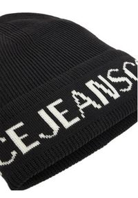 Versace Jeans Couture Czapka Big Beanie 79YAZK40 Czarny. Kolor: czarny. Materiał: wełna, materiał