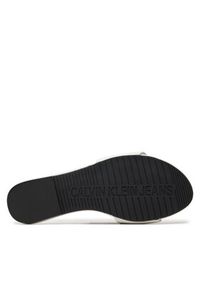 Calvin Klein Jeans Klapki Flat Sandal Slide Mg Met YW0YW01348 Biały. Kolor: biały #3