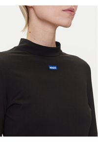 Hugo - HUGO Sukienka codzienna Nilla 50545016 Czarny Slim Fit. Okazja: na co dzień. Kolor: czarny. Materiał: bawełna. Typ sukienki: proste. Styl: casual