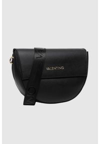 Valentino by Mario Valentino - VALENTINO Czarna torebka Bigs. Kolor: czarny. Wzór: paski #4