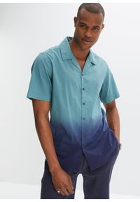 bonprix - Koszula z krótkim rękawem z letniego lekkiego materiału. Kolor: niebieski. Materiał: materiał. Długość rękawa: krótki rękaw. Długość: krótkie. Sezon: lato