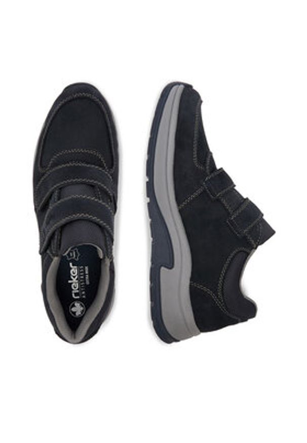 Rieker Półbuty 11051-14 Granatowy. Kolor: niebieski. Materiał: zamsz, skóra