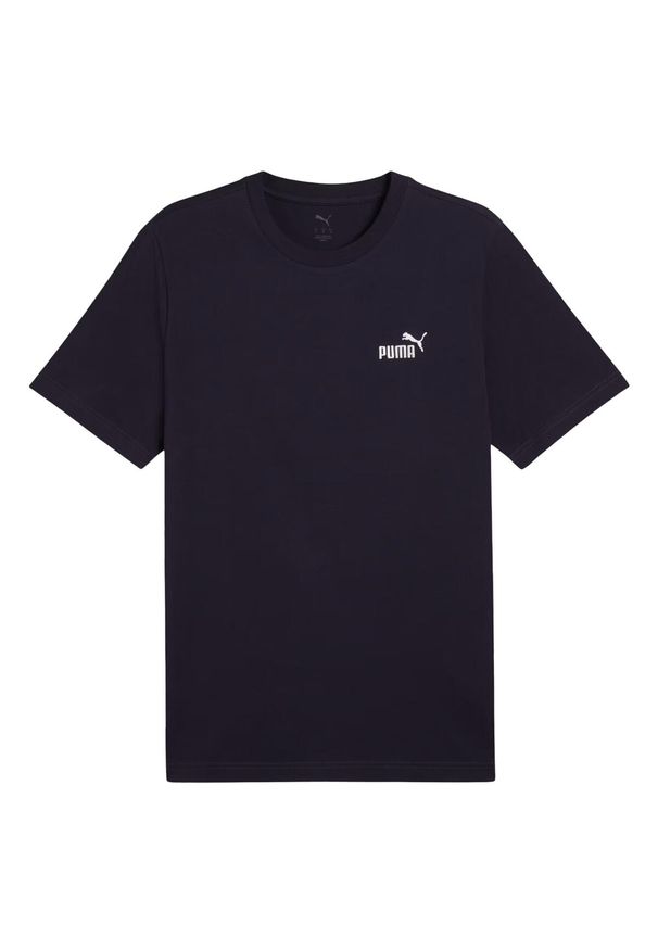 Puma - Męska Koszulka Essentials No 1 Small Logo T-shirt. Kolor: niebieski. Sport: turystyka piesza