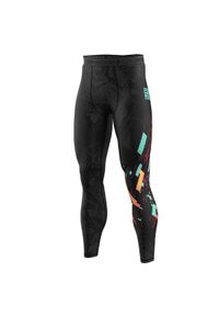 Legginsy sportowe męskie EXTREME HOBBY CYBER ANIMALS. Kolor: czarny. Materiał: elastan, poliester. Sport: fitness