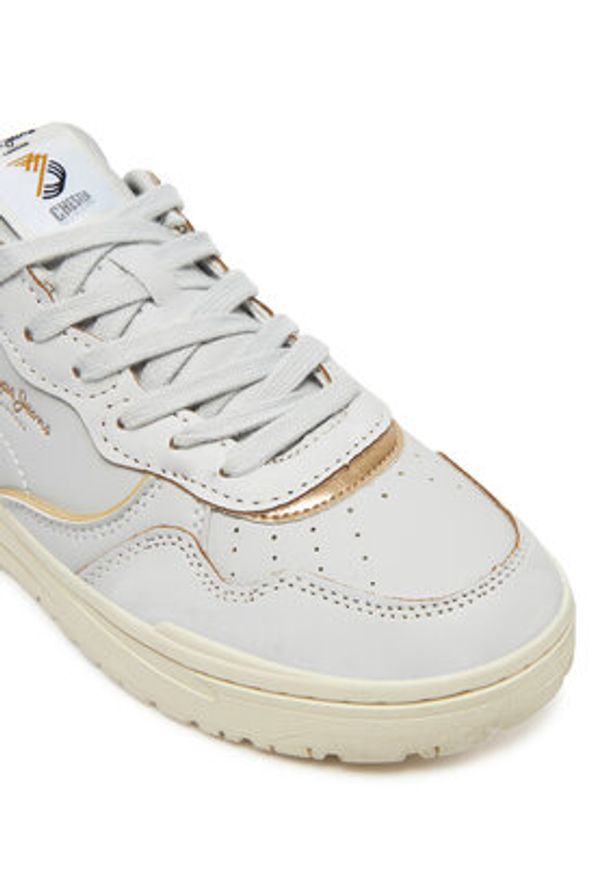Pepe Jeans Sneakersy Chester Distress W PLS00033 Biały. Kolor: biały. Materiał: skóra